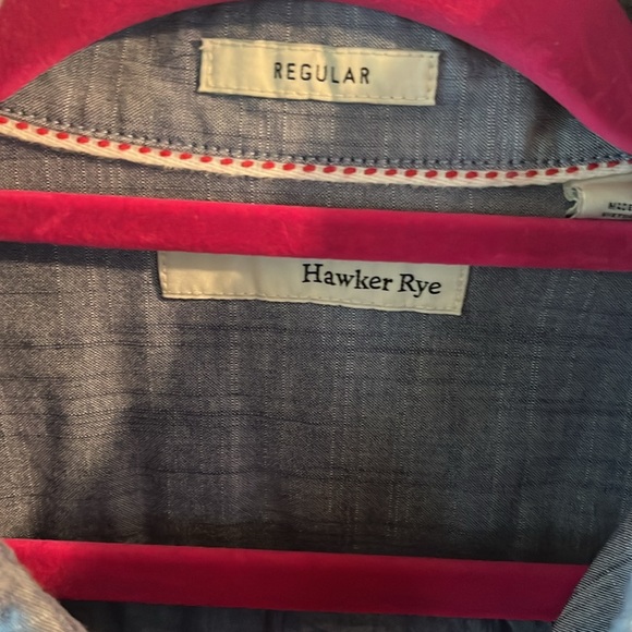 Mens size Large Chambray long sleeve shirt - Picture 2 of 4